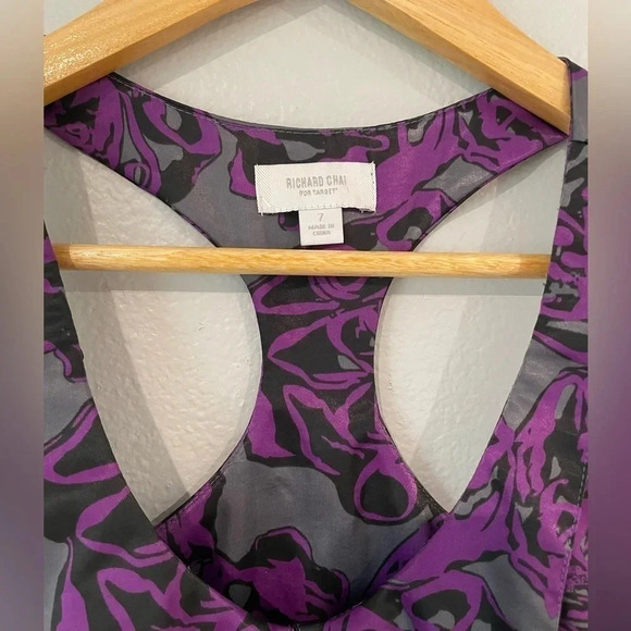 Richard Chai for Target tuxedo rose print dress size 7 - Picture 3 of 3